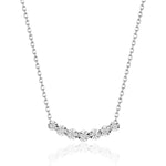 14K White Gold 0.04cttw Diamond Necklace 18"