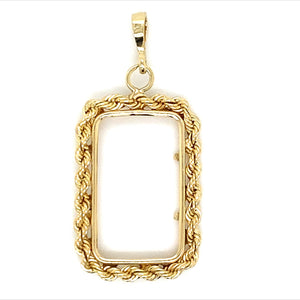 Estate Gold Bar Pendant Holder