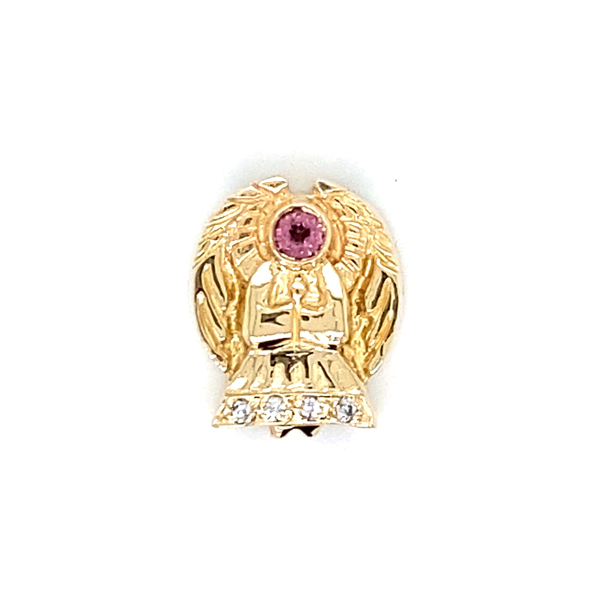 Estate Pink Tourmaline Angel Slide