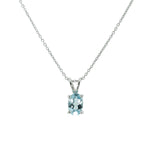 Sterling Silver Sky Blue Topaz Pendant Necklace