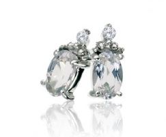 White Topaz Earrings