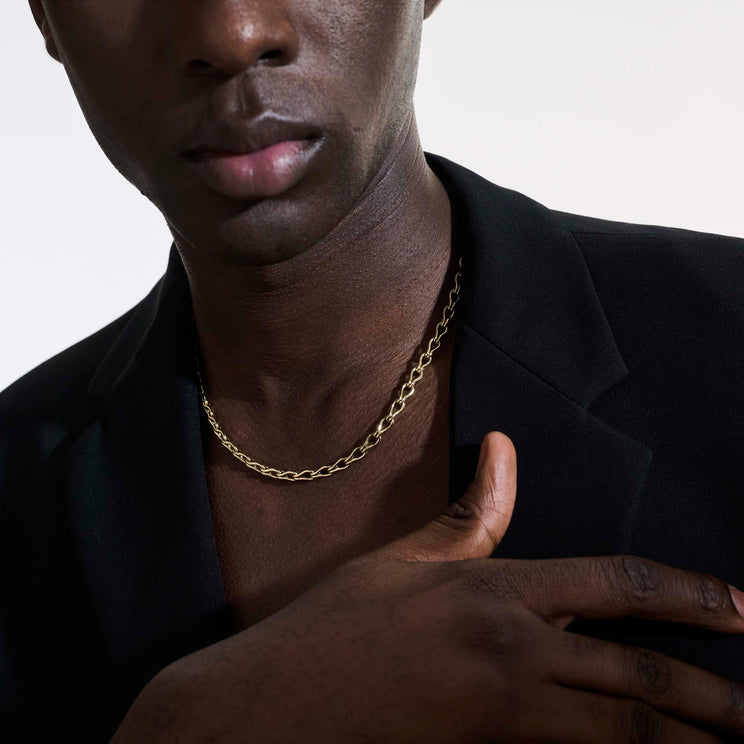 Surf 14K Gold Link Necklace by John Hardy