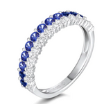 Blue Sapphire and Diamond Ring