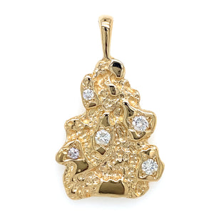 Estate Diamond Nugget Pendant