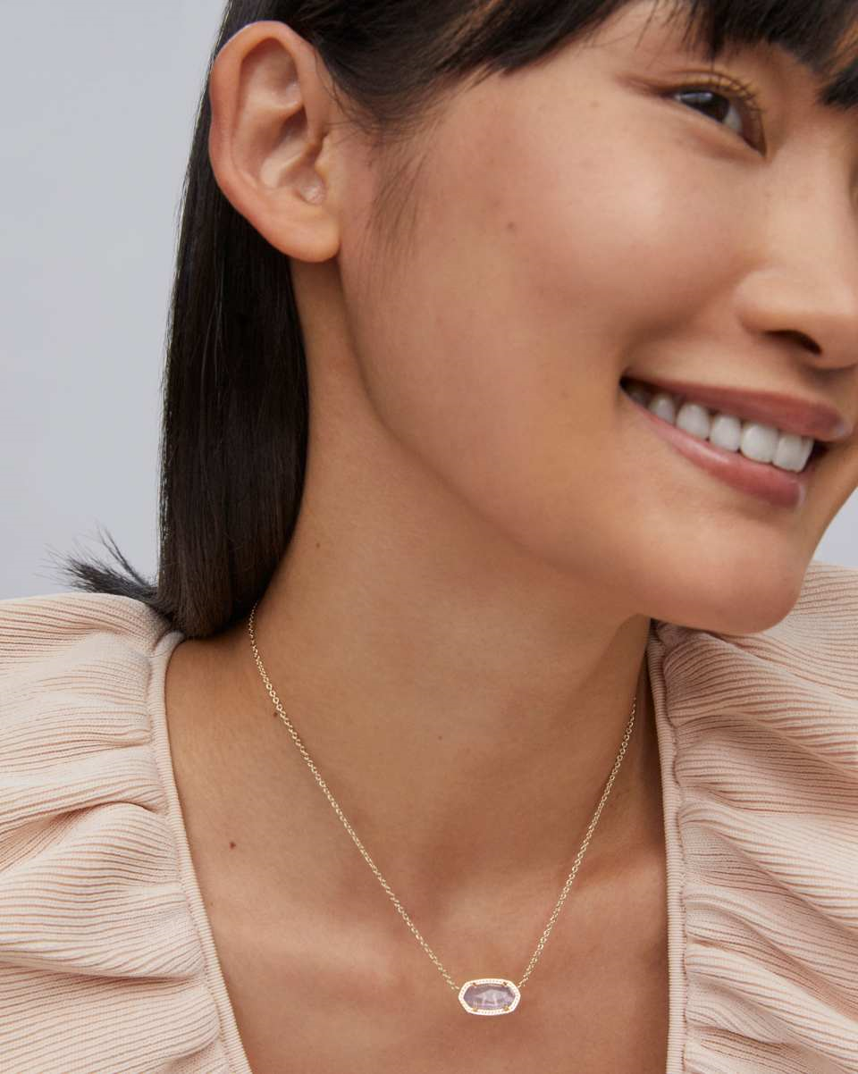 Elisa Gold Plated Necklace in Amethyst by Kendra Scott