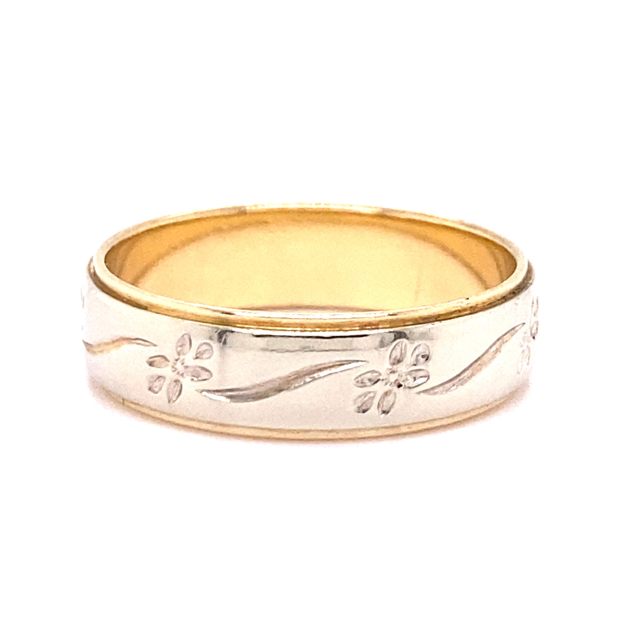 Estate Forget Me Not Weding Band