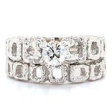 Estate Squared Nugget Wedding Set