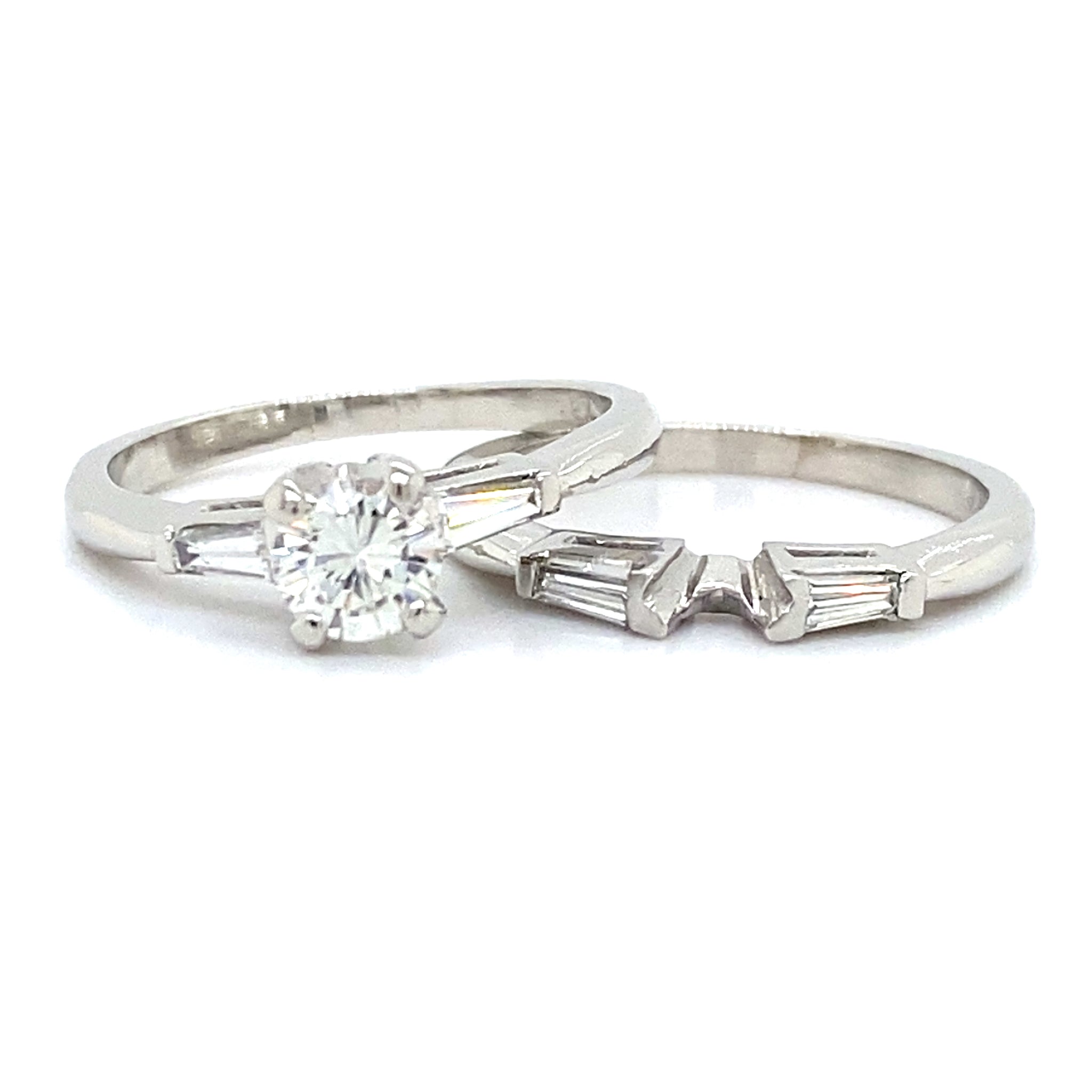 Estate Platinum Wedding Set