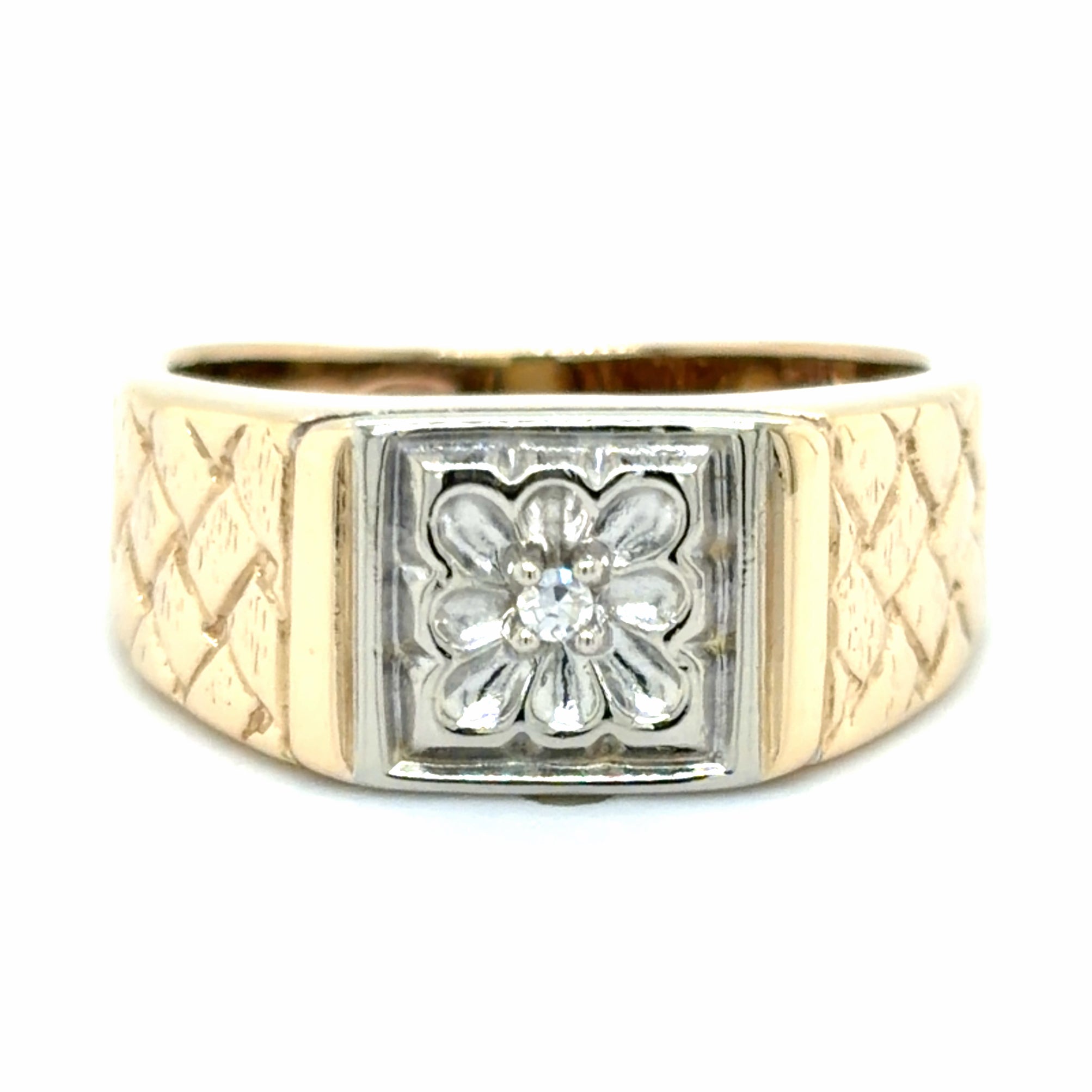 Estate Basket Weave Signet Ring