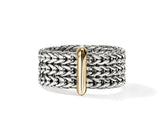 Icon Link 14K Gold & Silver 9mm Band Ring Sz 8 by John Hardy