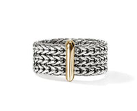 Icon Link 14K Gold & Silver 9mm Band Ring Sz 8 by John Hardy