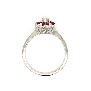 Estate Ruby Flower Ring