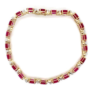 Estate Synthetic Ruby Bracelet