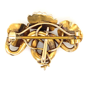 Estate Water Lily with Serpent Brooch