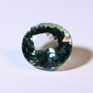
            
                Load image into Gallery viewer, Loose 6.22ct 11.61x10.90x7.08 Light Bluish Green Oval Tourmaline
            
        