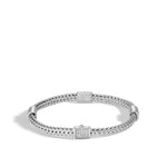 Icon Extension Silver 0.73cttw Diamond Pave Four Station Bracelet Sz S by John Hardy