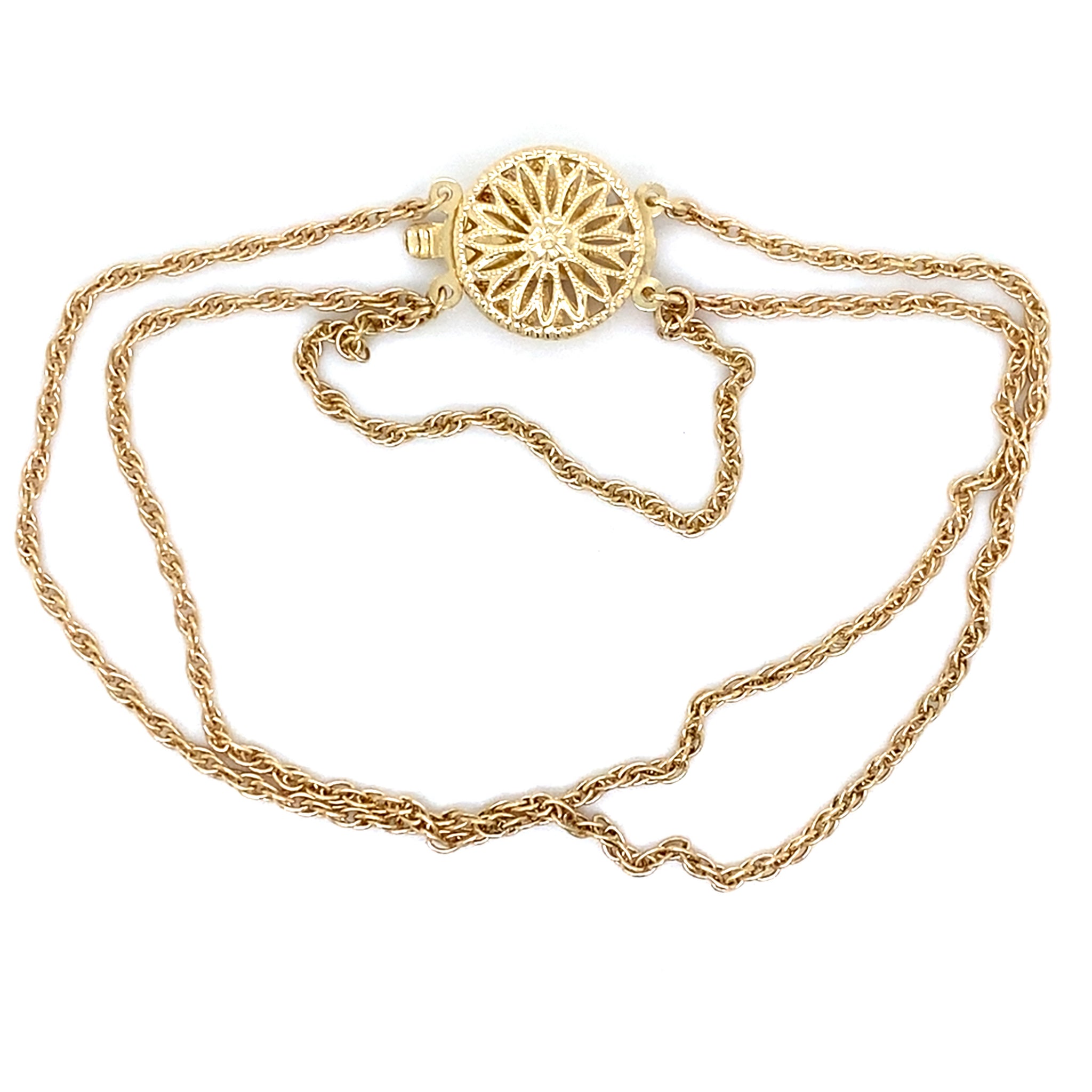 Estate 7" Double Rope Slide Bracelet