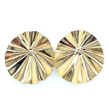 Estate Polished, Ruffled Earrings