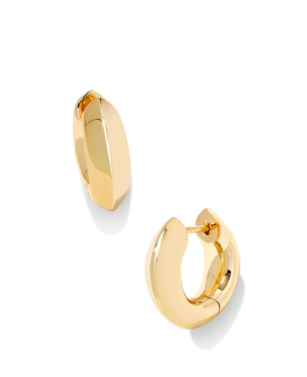 Mikki Yellow Gold Plated Huggie Earrings by Kendra Scott