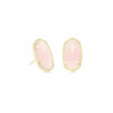 Elle Gold Plated Rose Quartz Earrings, by Kendra Scott