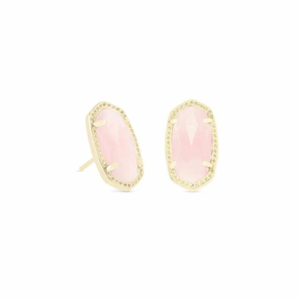 Elle Gold Plated Rose Quartz Earrings, by Kendra Scott