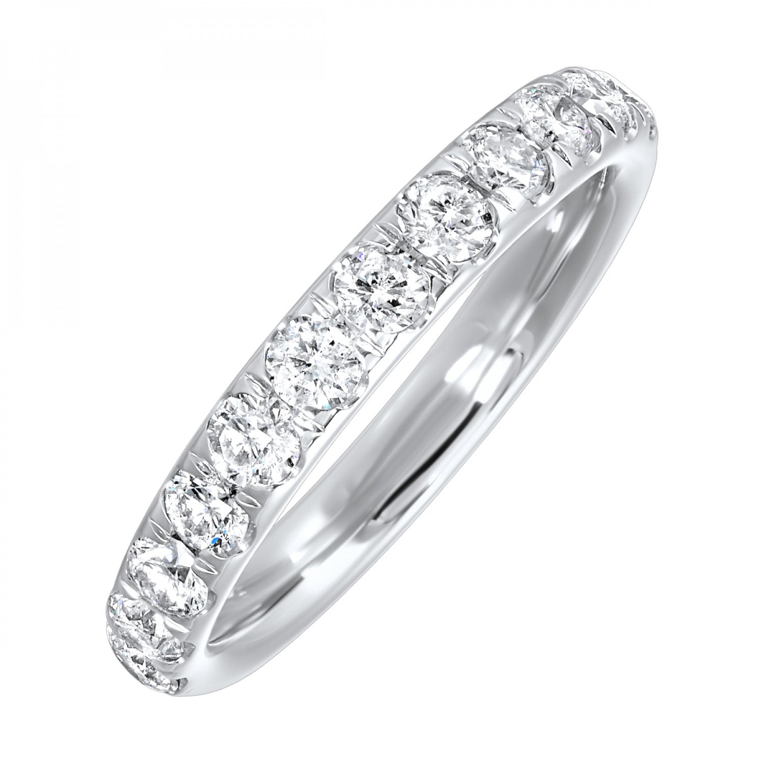 14K White Gold 0.75cttw Diamond Wedding Band