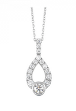 14K White Gold 0.50cttw Diamond Pendant