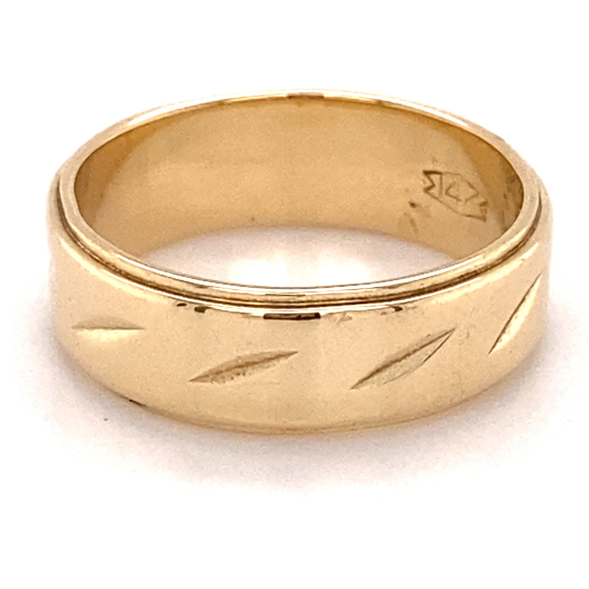 Estate Diamond Cut Wedding Band