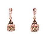 Strawberry Gold and Chocolate Diamond Earrings by LeVian