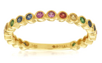 14K Yellow Gold 0.50cttw Colored Sapphire Band