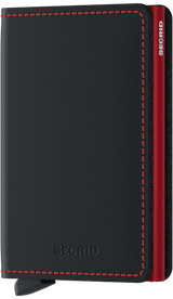 Matte Black & Red Slimwallet by Secrid