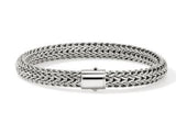 Icon Silver 7.5mm Medium Bracelet with Pusher Clasp by John Hardy