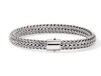 Icon Silver 7.5mm Medium Bracelet with Pusher Clasp by John Hardy