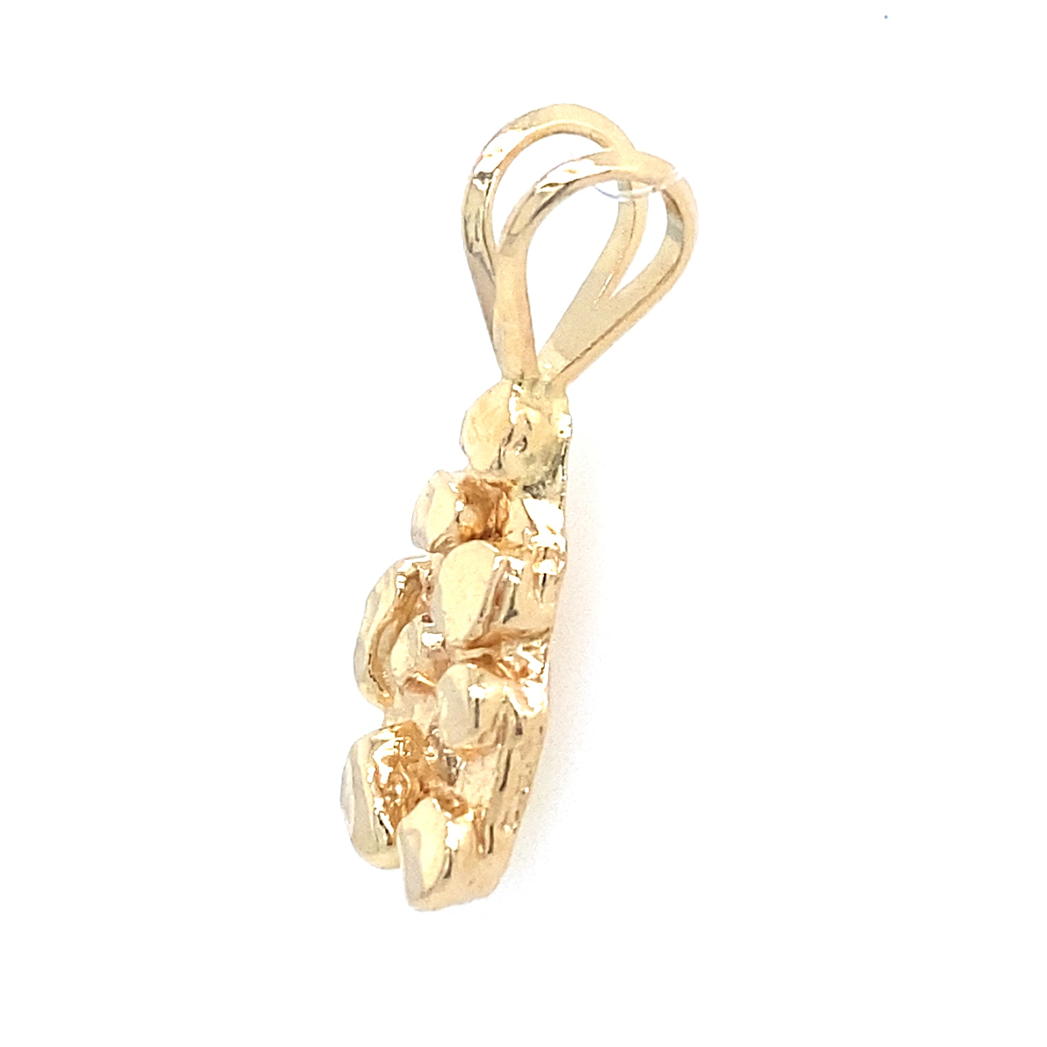 Estate Gold Nugget & Diamond Pendant