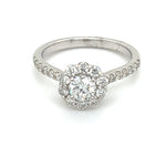 Round Lab Grown Diamond Engagement Ring with Halo