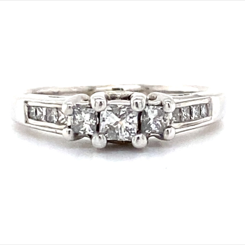 Estate Princess Cut Engagement Ring