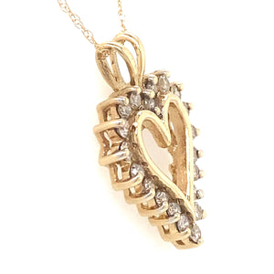 Estate Diamond Heart Necklace