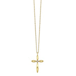 10K Yellow Gold 0.16cttw Diamond Cross Pendant