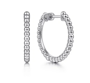 Sterling Silver Bujukan 20mm Classic Hoop Earrings by Gabriel