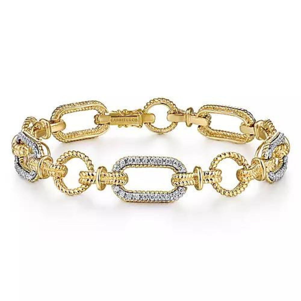 Linked Bracelet with Diamonds