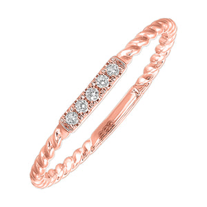 10K Rose Gold 0.05cttw Diamond Ring