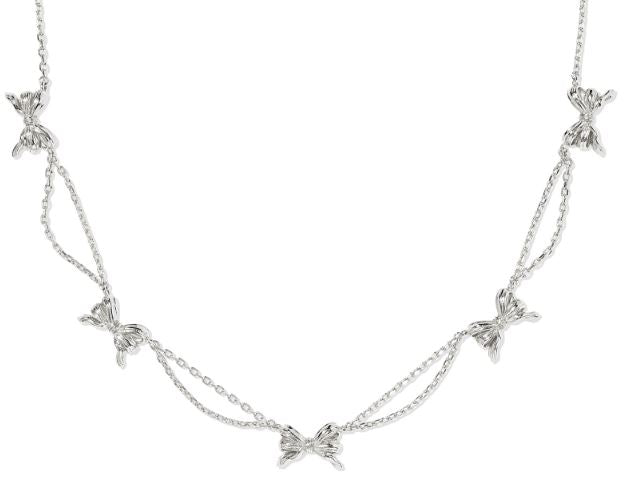 Bow Silver Strand Necklace by Kendra Scott