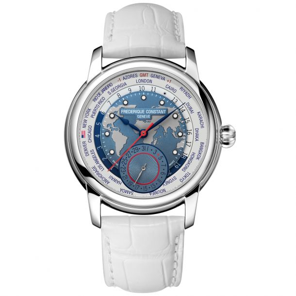 
            
                Load image into Gallery viewer, Worldtimer Manufacturer Stainless Steel Watch by Frederique Constant
            
        