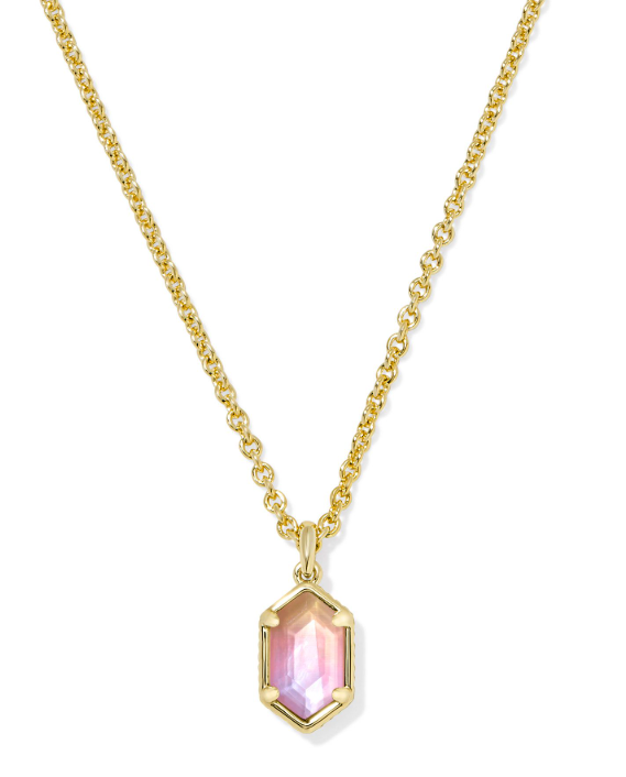 Hallie Gold Plated Sunrise Watercolor Illusion Short Pendant Necklace by Kendra Scott