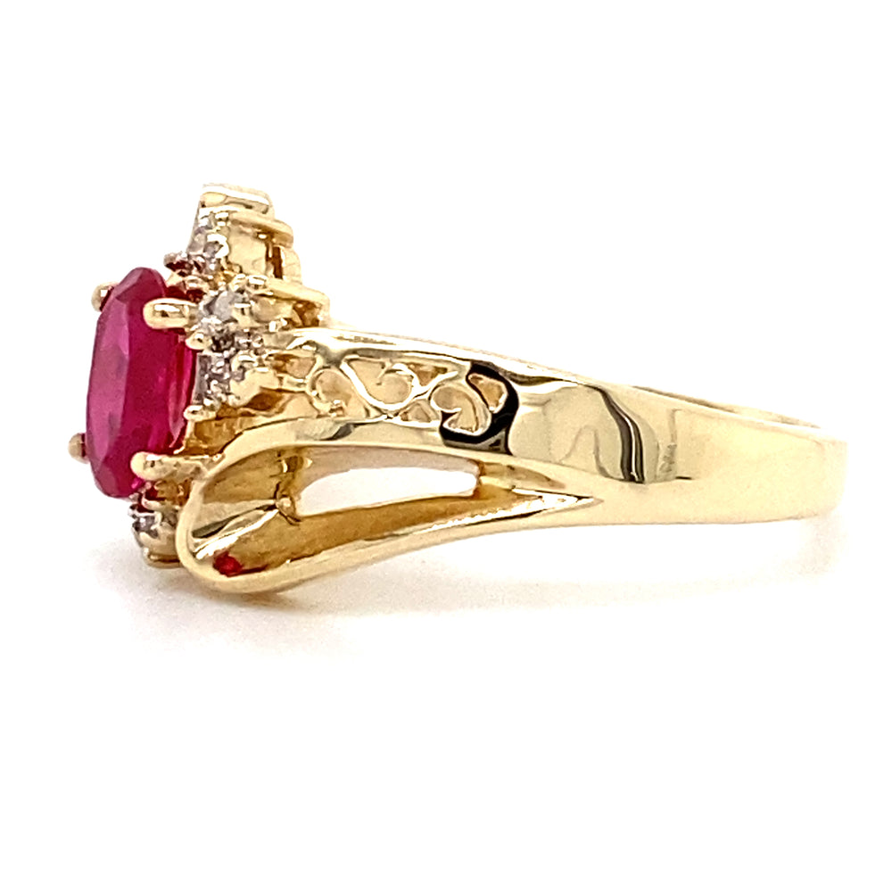 Estate Lab Grown Ruby Ring