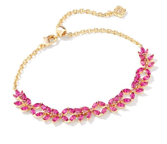 Rosalie Gold Plated Pink Crystal Tennis Bracelet by Kendra Scott