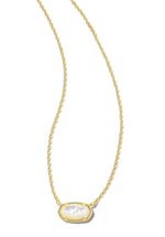 Grayson Gold Plated Ivory Mother of Pearl Stone Pendant Necklace by Kendra Scott