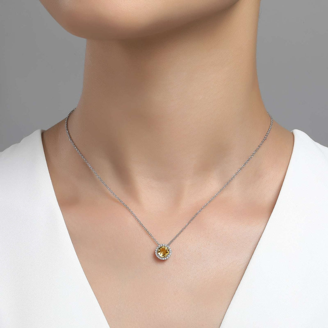 Simulated Citrine Birthstone Pendant by Lafonn