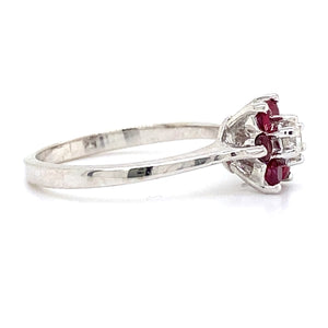 Estate Ruby Flower Ring