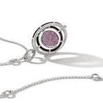 Dot Moon Door Silver Pink Tourmaline Necklace by John Hardy